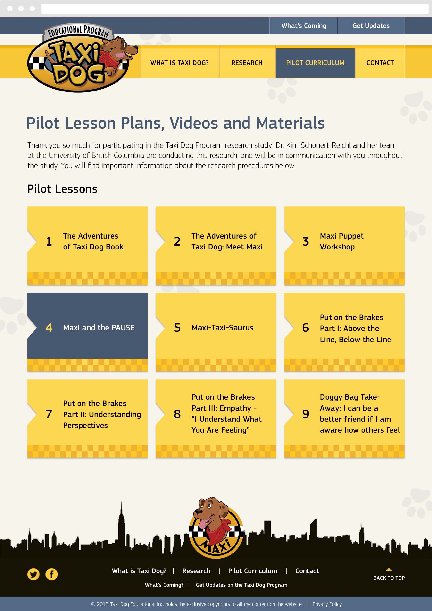 Pilot Lesson Plans